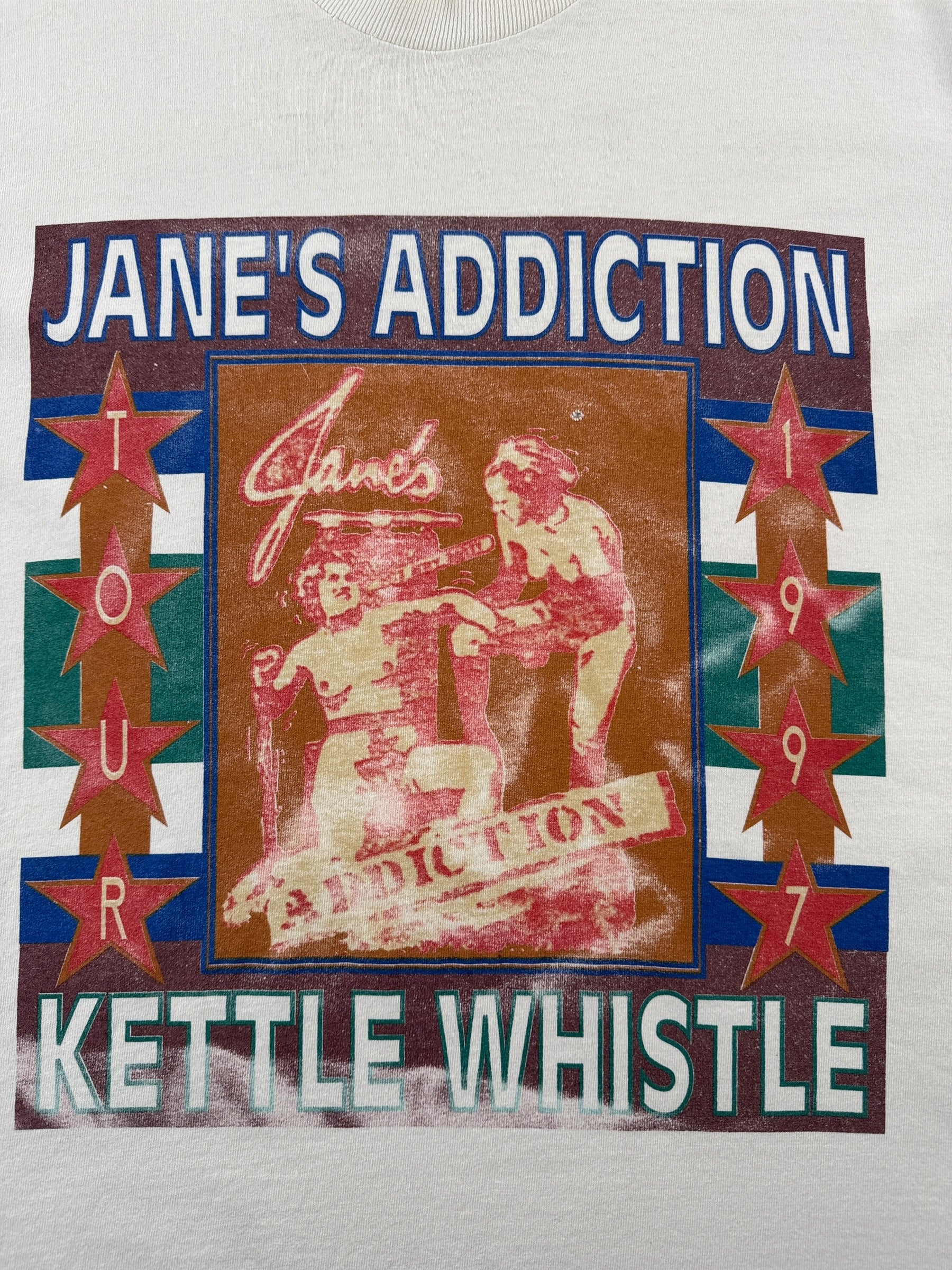 Graphic of Vintage 1997 Jane's Addiction Kettle Whistle Tour Tee SZ L