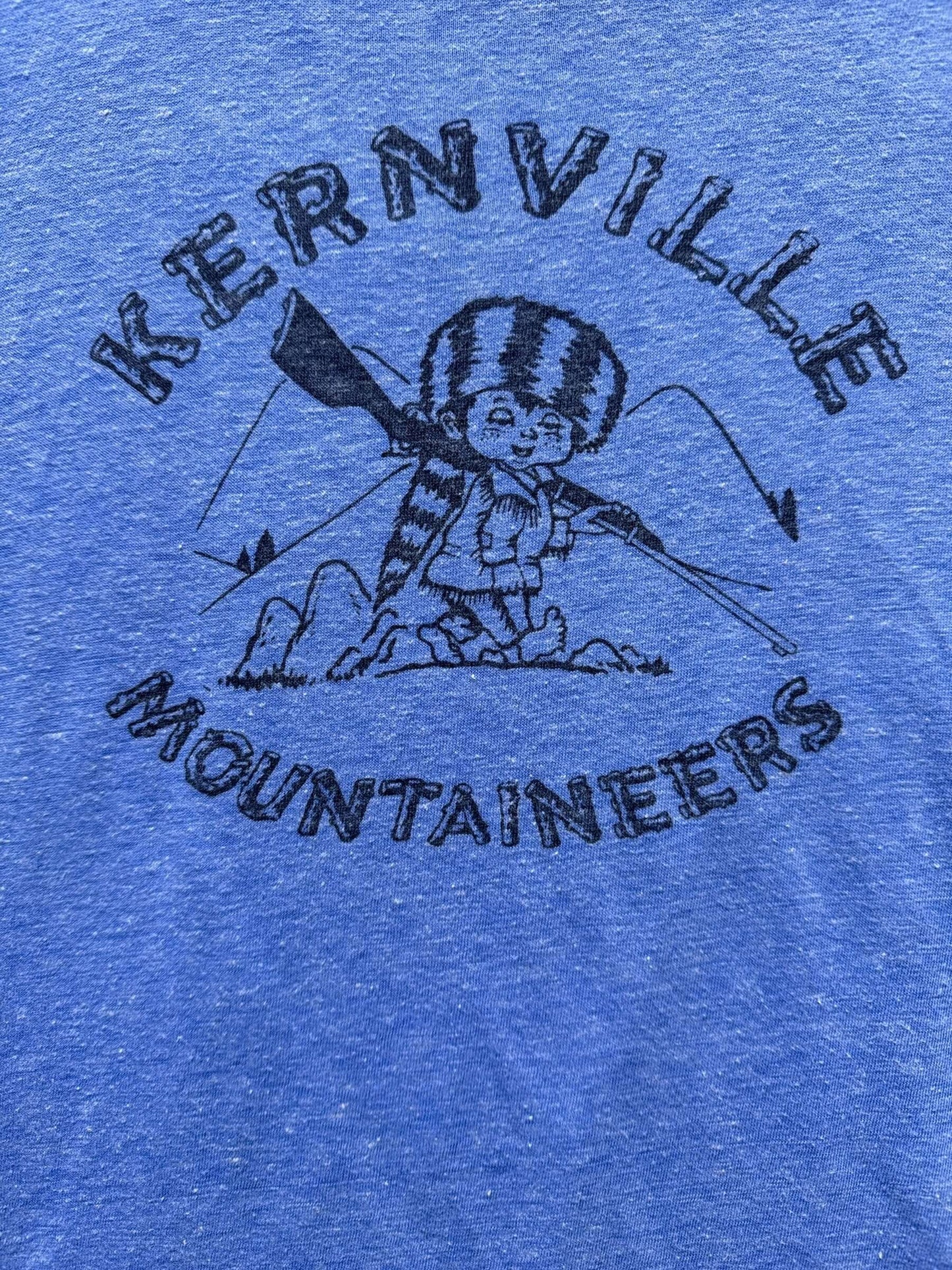 Graphic Detail on Vintage Kernville Mountaineers Ringer Tee SZ M