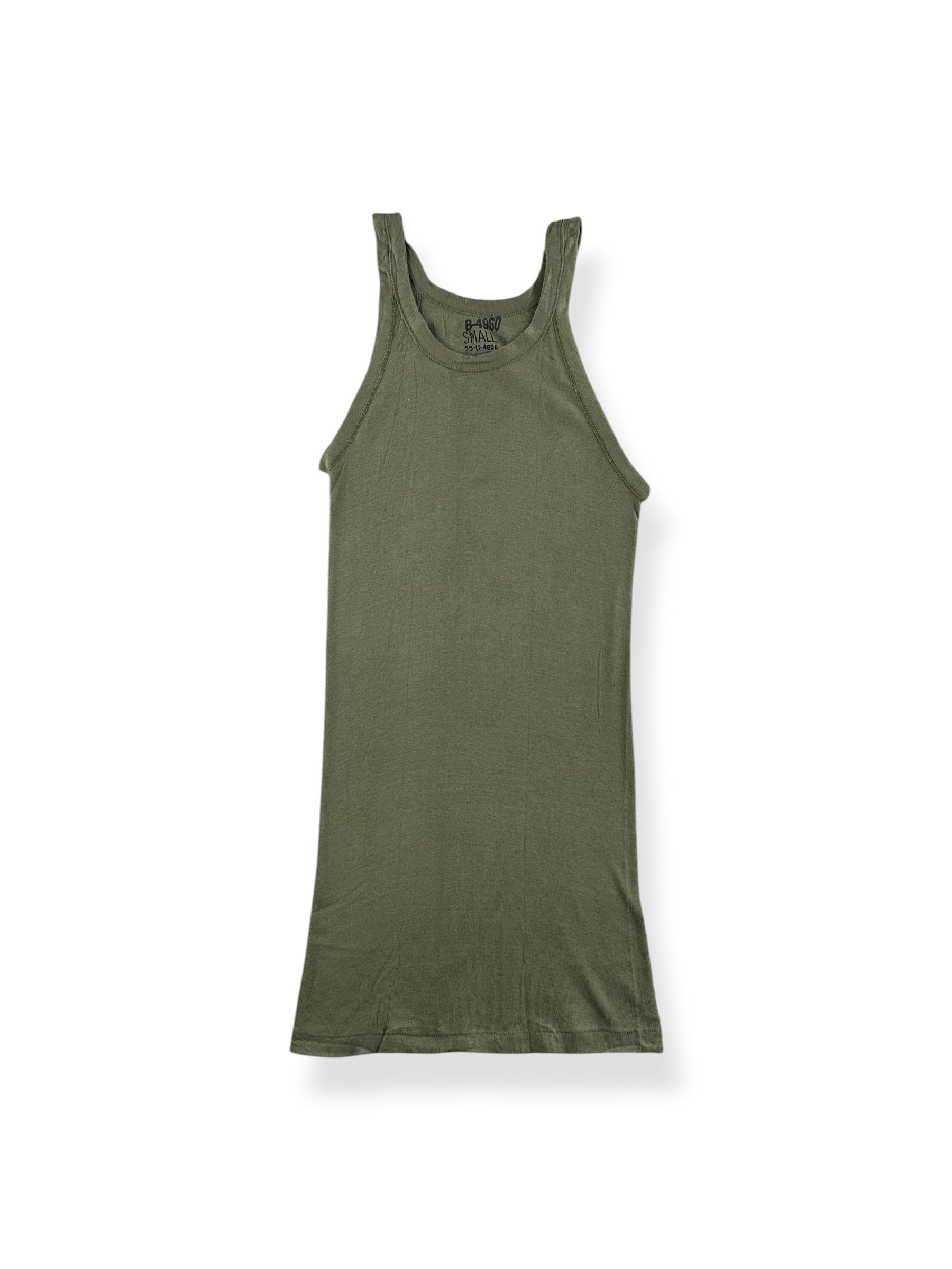 Front of Vintage 40s Deadstock Military Undershirt Tank Top SZ S