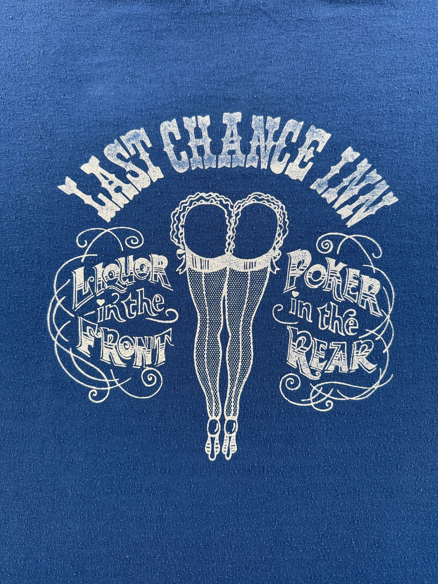 Graphic of Vintage Last Chance Inn Liquor Tee SZ XXL (Fits XL)