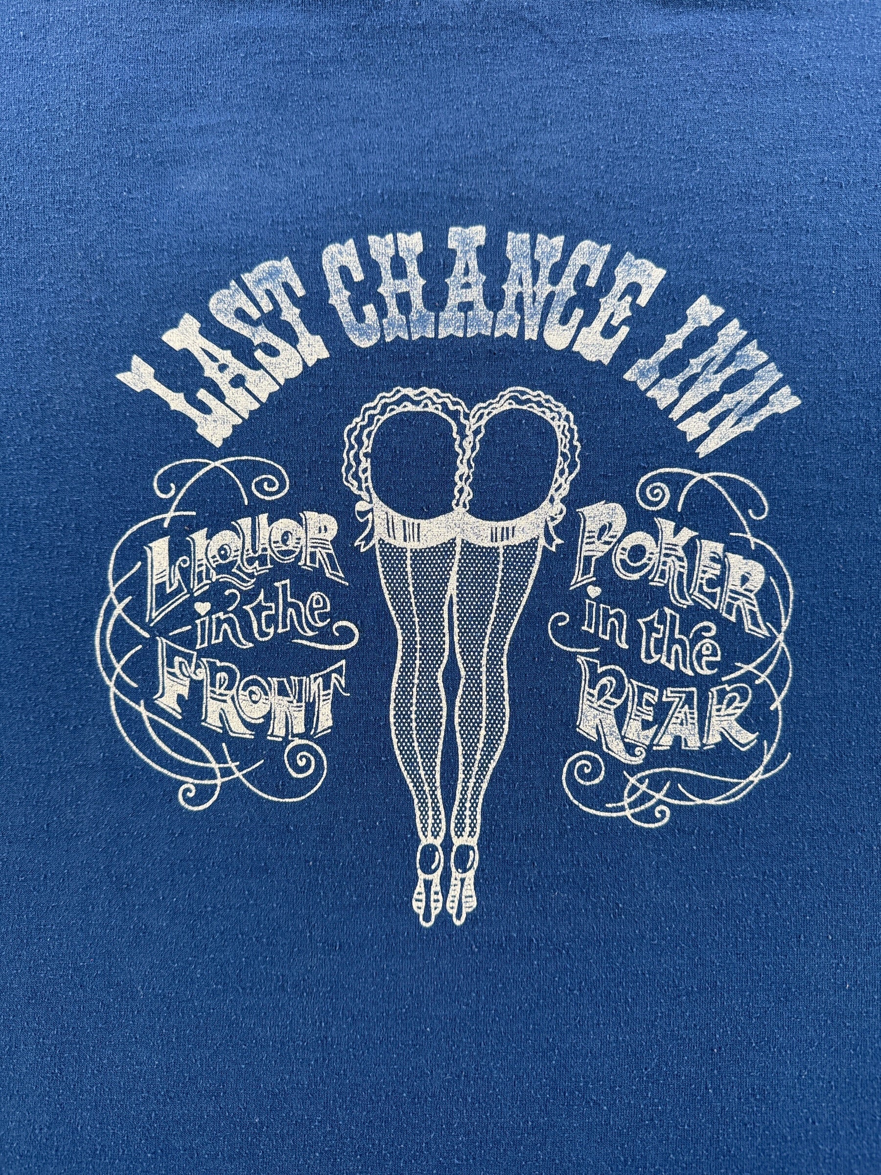Graphic of Vintage Last Chance Inn Liquor Tee SZ XXL (Fits XL)