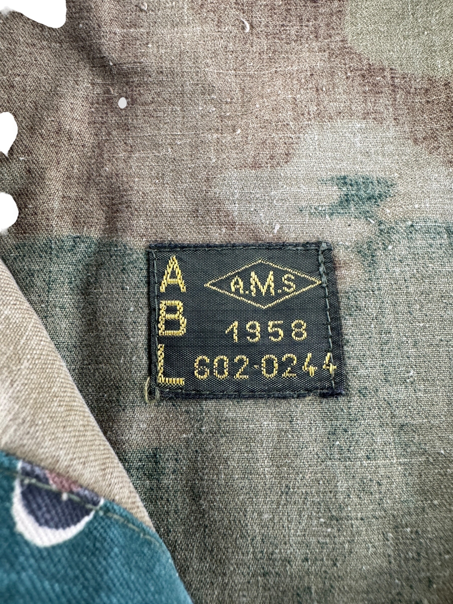 Label on Vintage Belgian Jigsaw Pattern Jacket SZ XL