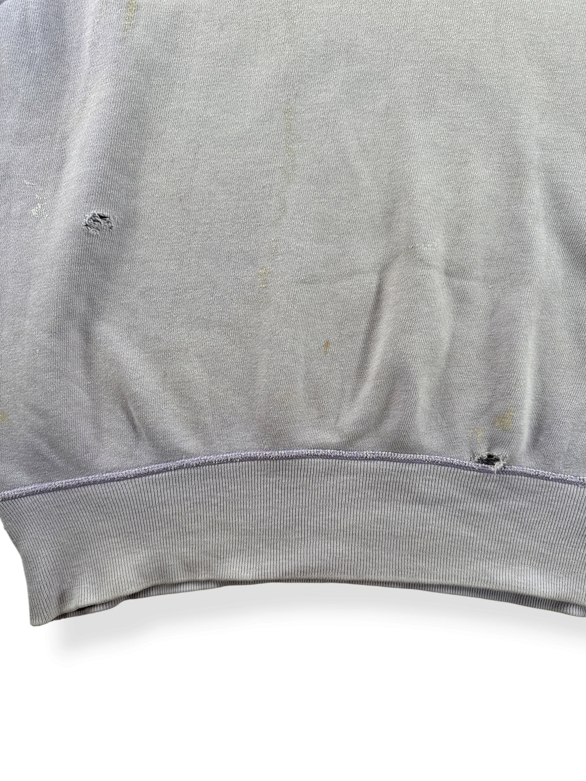 Holes on back of Vintage Lilac All Cotton Crewneck SZ L