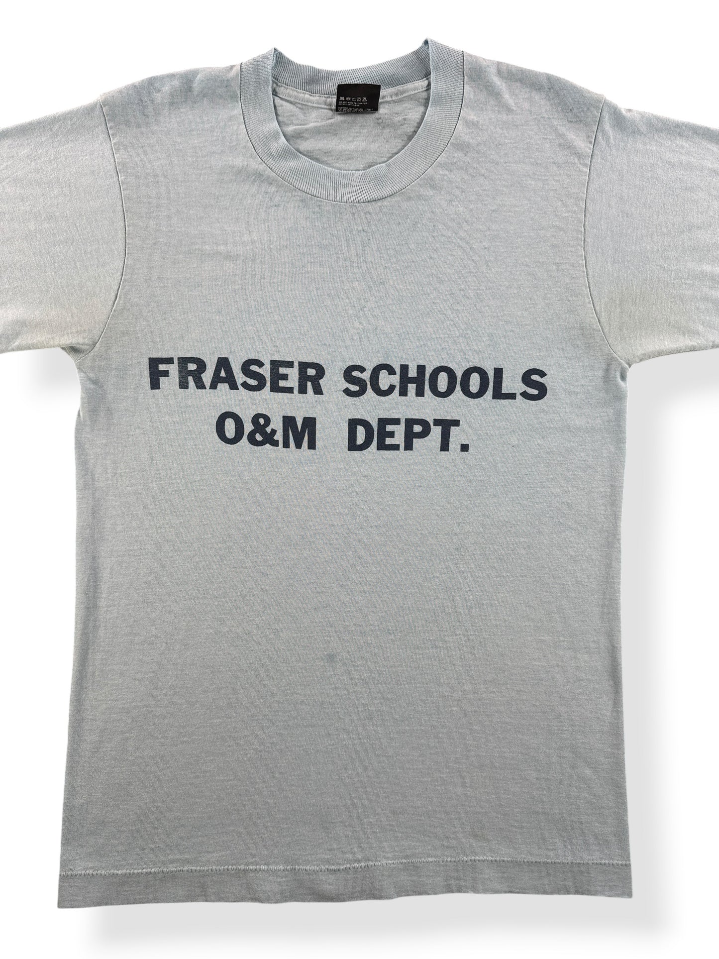 Front Close Up of Vintage Fraser Schools Tee SZ S