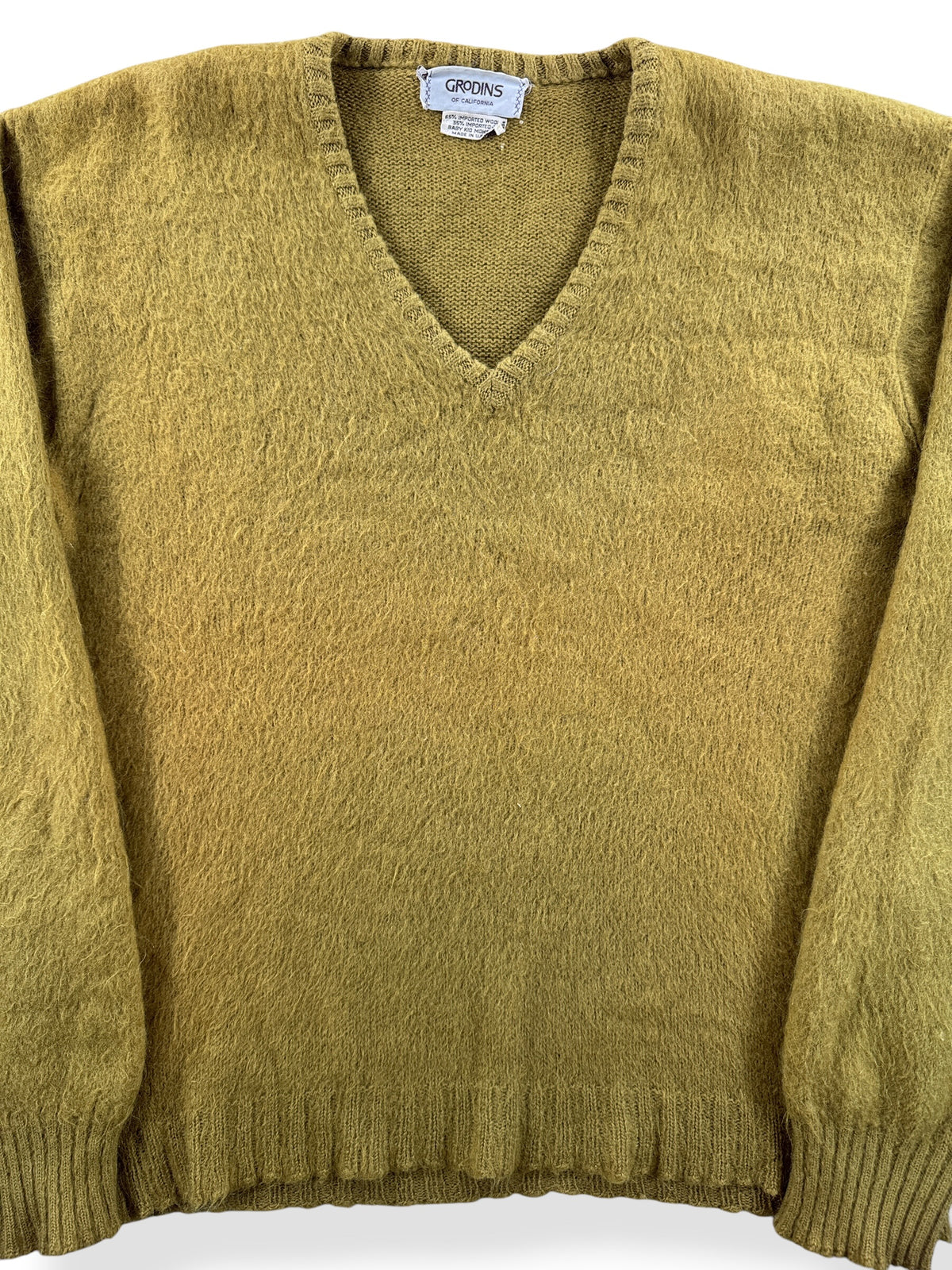 Close-up of Vintage Grodins Mohair Blend Sweater SZ XL