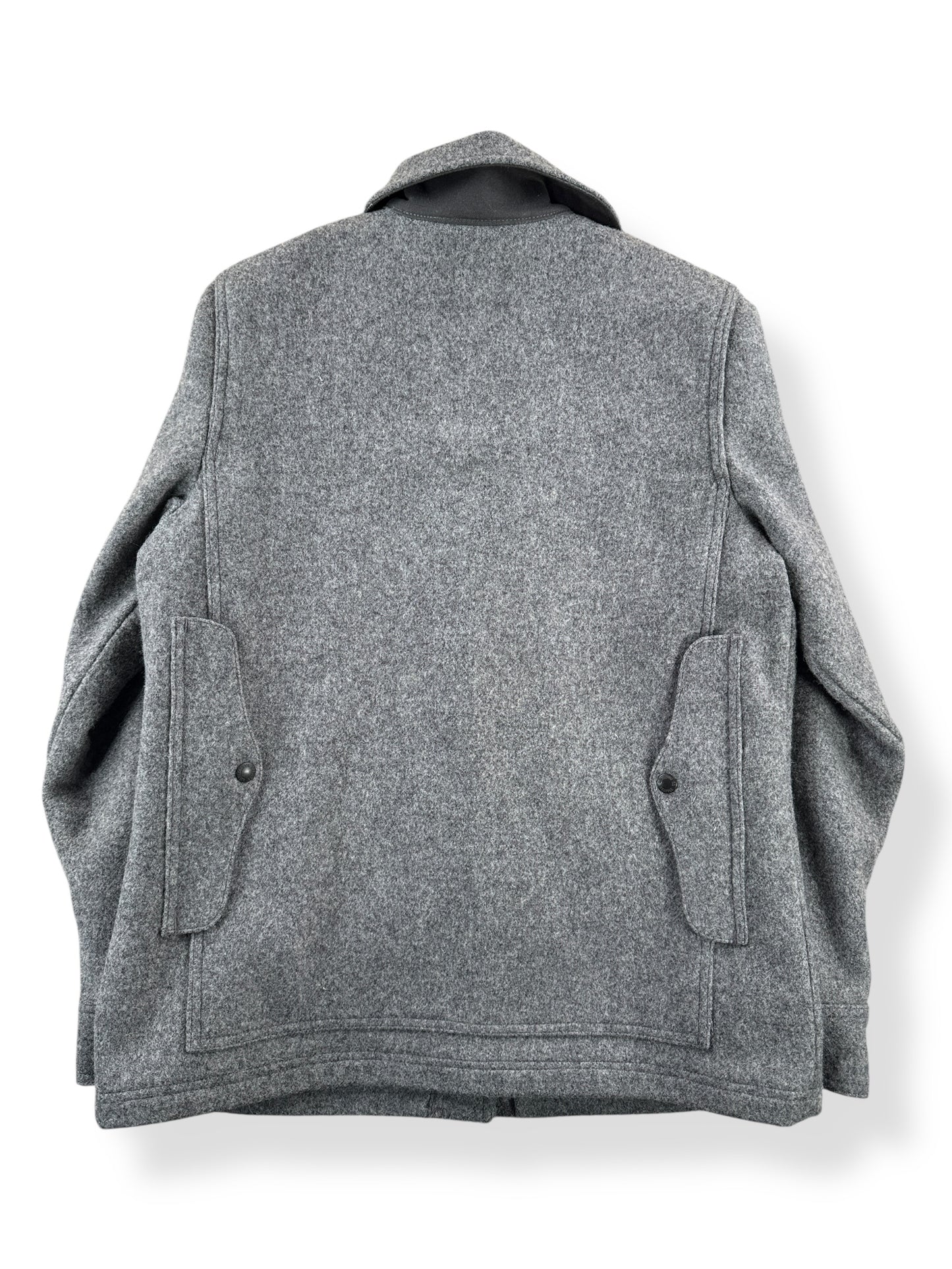 Back of Sample Filson Women's Grey Wool Jacket SZ M