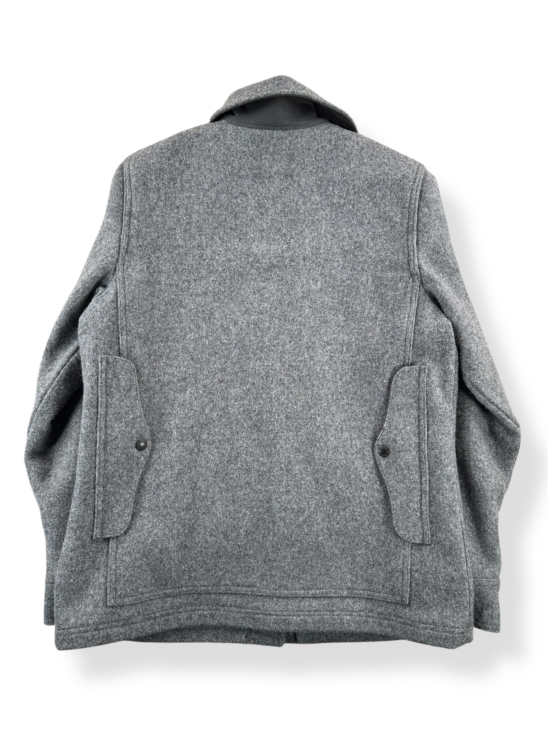 Back of Sample Filson Women's Grey Wool Jacket SZ M