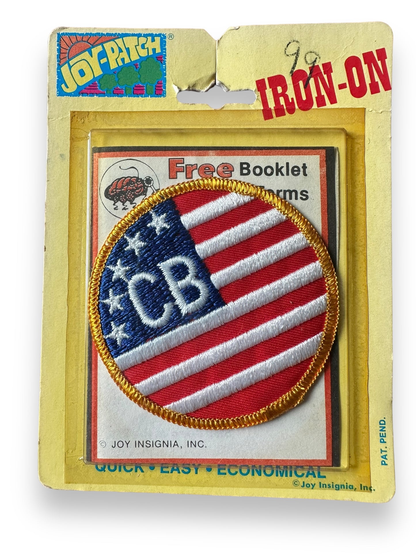 Front View of Vintage Round Patriotic CB Patch