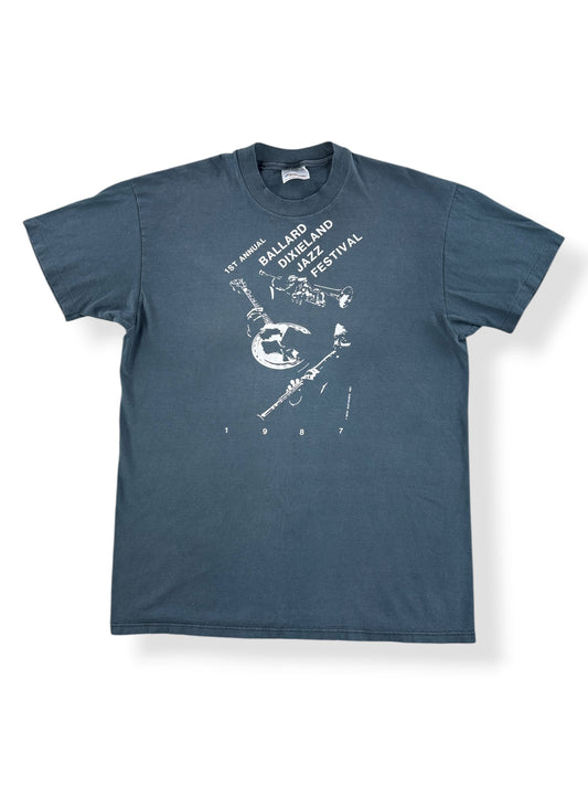 Front of Vintage 1987 Jazz Festival Tee SZ XL (Fits L)