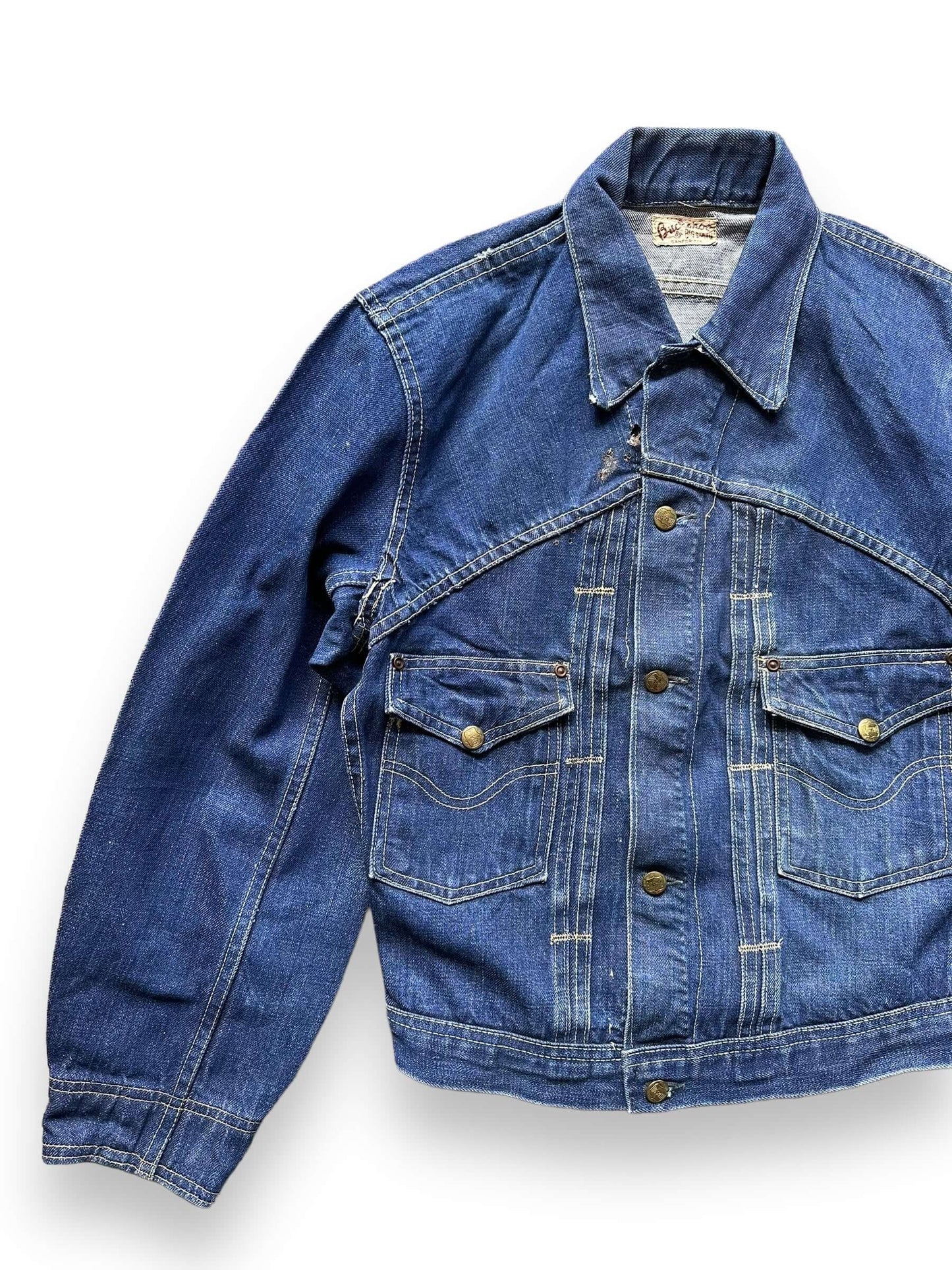 front right of Vintage Buckaroo By Big Smith Denim Jacket SZ S | Seattle Vintage Denim