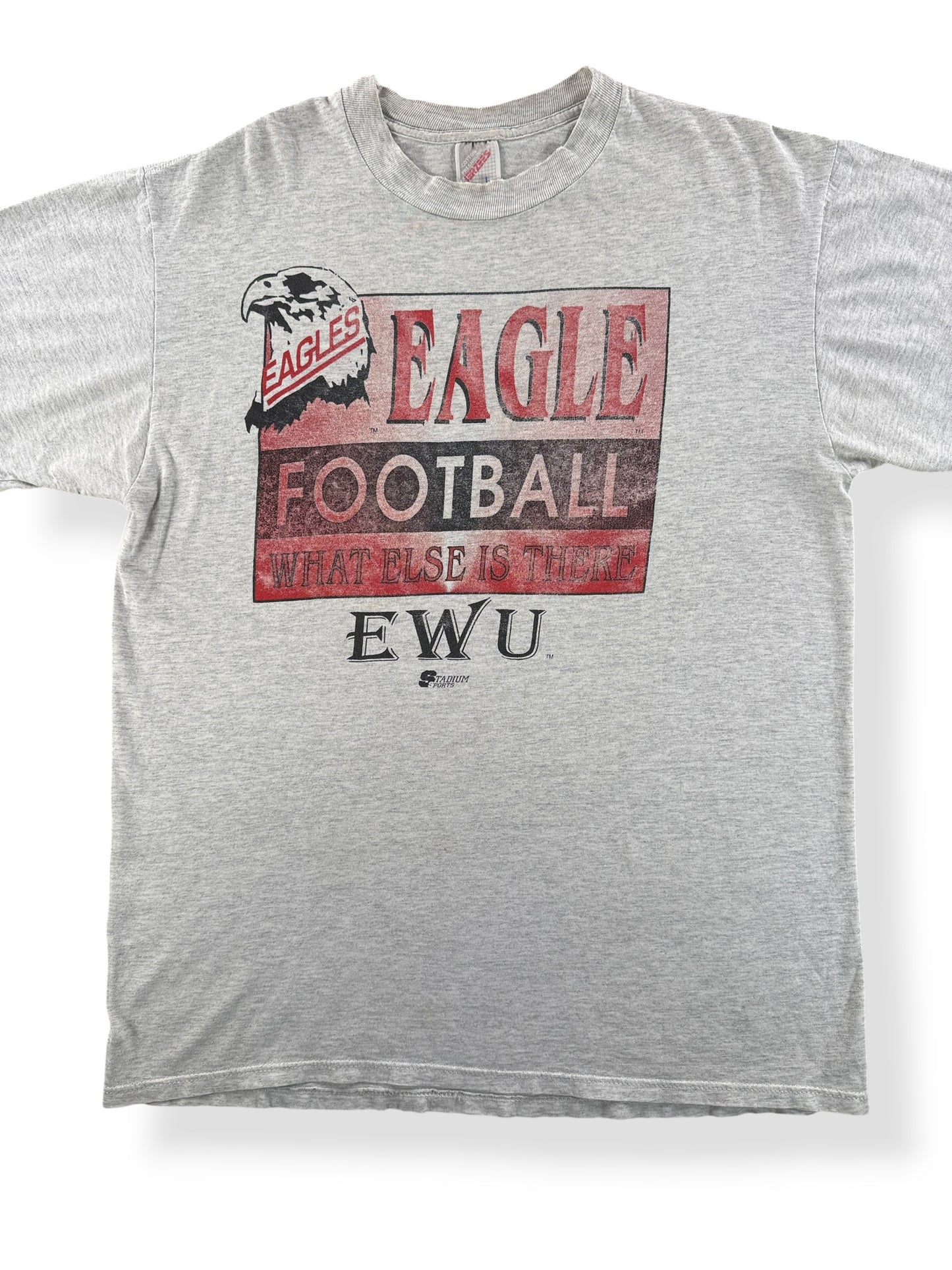 Front Close Up of Vintage Eagle Football Tee SZ L