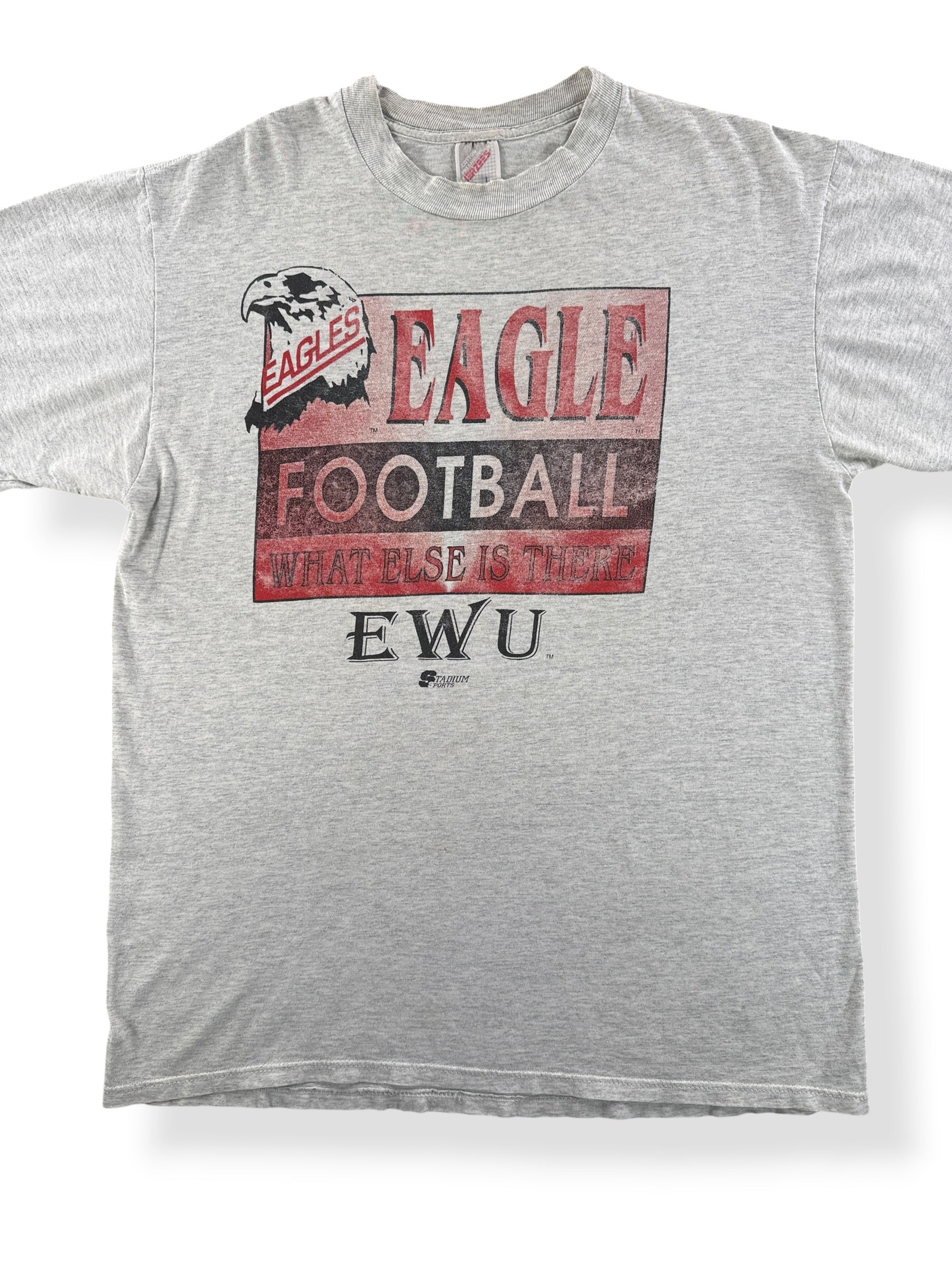 Front Close Up of Vintage Eagle Football Tee SZ L