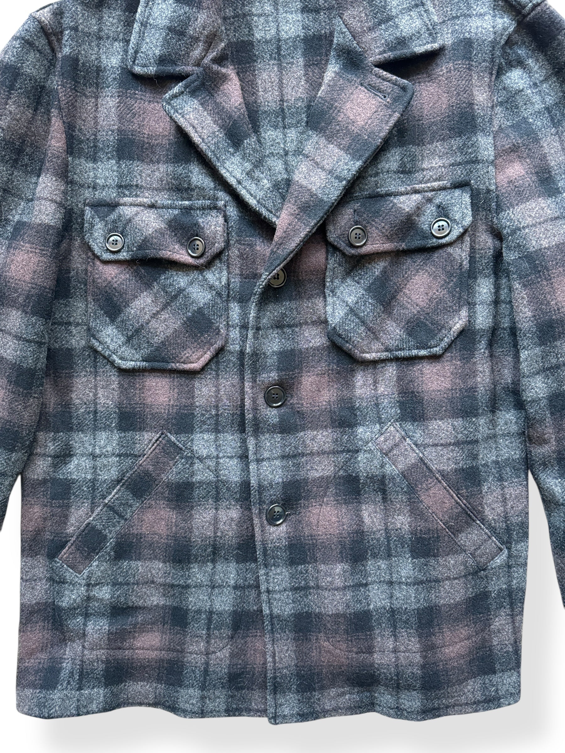 Front Close Up of Vintage Merrill Woolens Wool Jacket SZ M