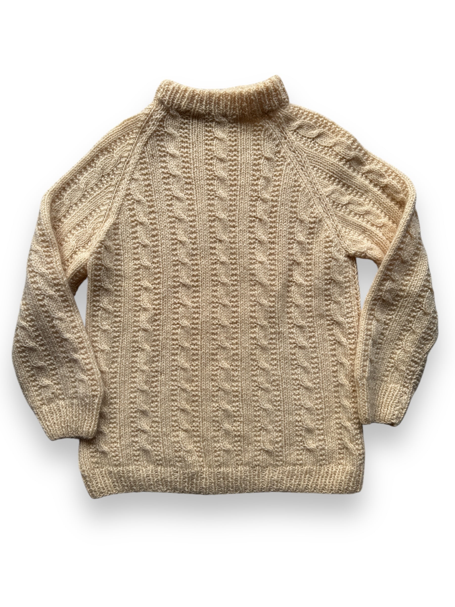 front of Vintage Wool Cable Knit Sweater SZ L