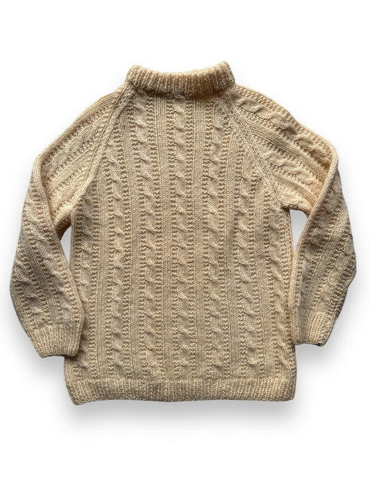 front of Vintage Wool Cable Knit Sweater SZ L