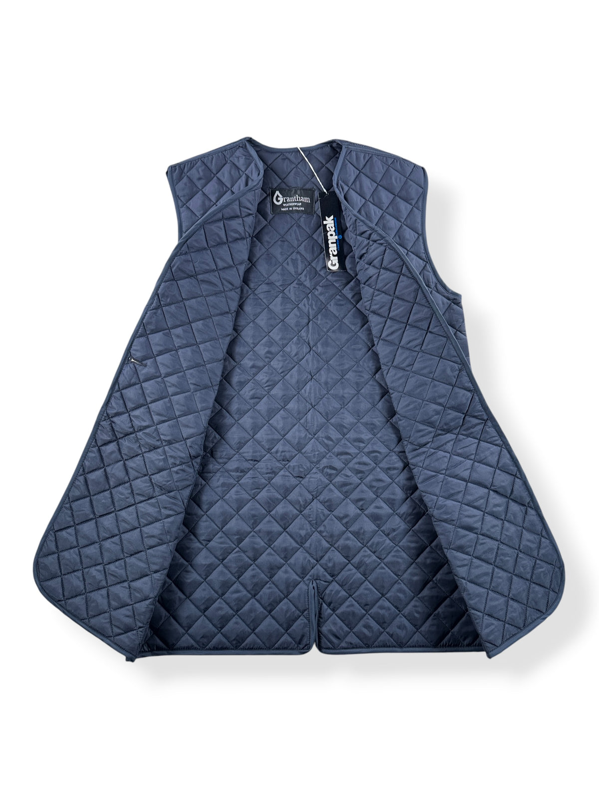 Inside of Vintage Grantham Long Quilted Vest SZ S