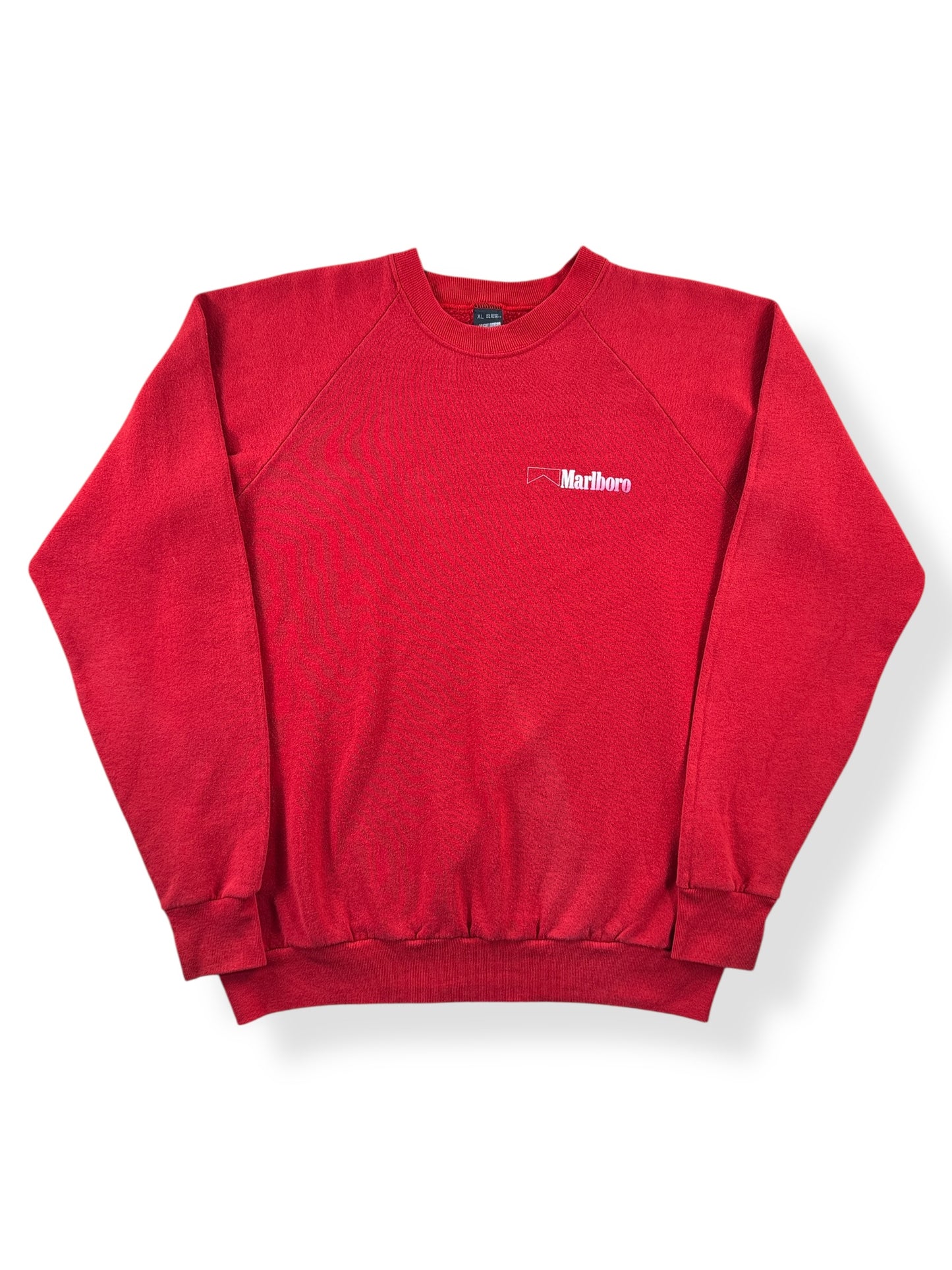 Front of Vintage Red Screen Stars Marlboro Crewneck SZ XL (Fits M)