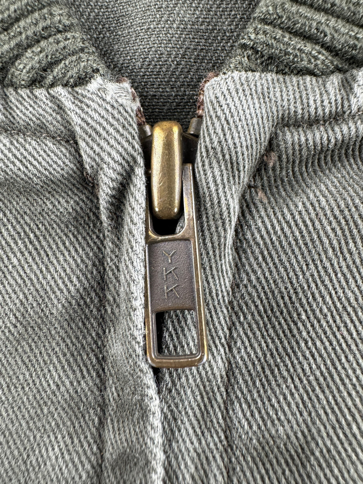 Zipper on Vintage Canvas LL Bean Bomber Jacket SZ XL