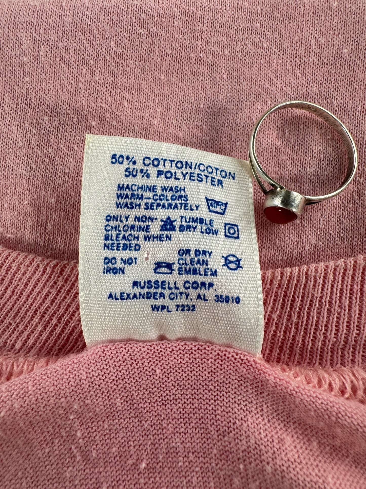 Back of tag on Vintage Washington Rain Festival Tee SZ XL (Fits M)
