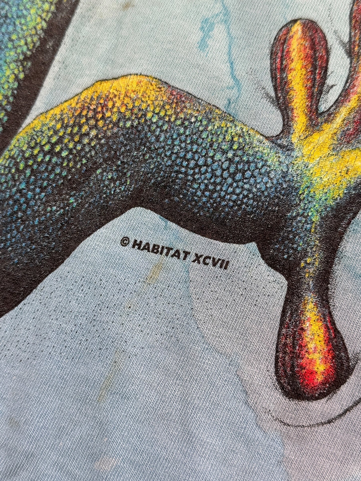 Copyright on Vintage AOP Rainforest Cafe Lizard Tee L - AS IS