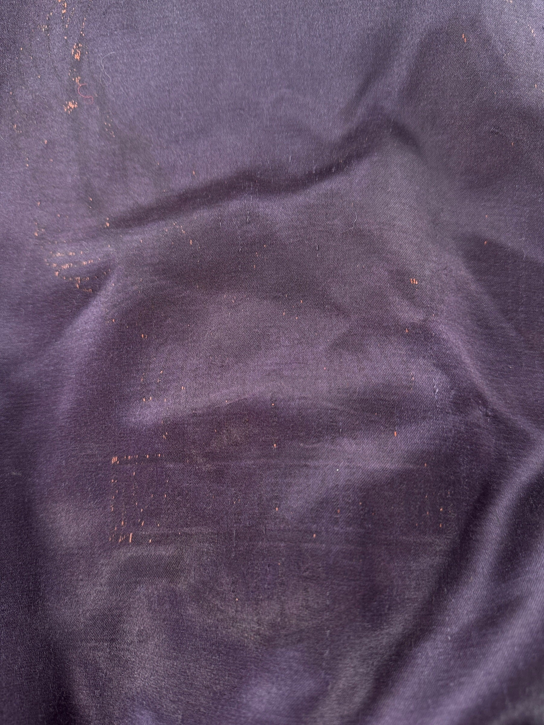 Close-up of faded harley logo on the back of Vintage Harley Davidson Satin Bomber Jacket SZ M - AS IS
