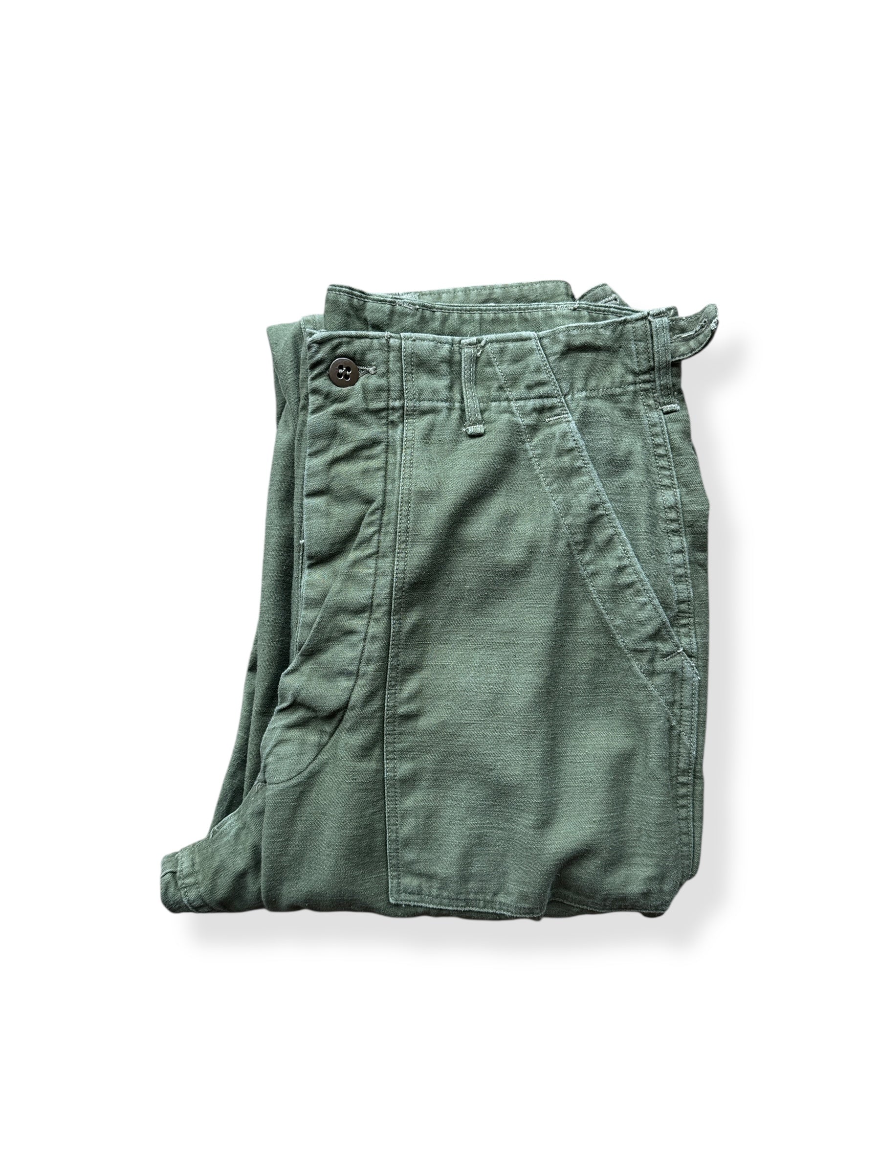 Folded Up Vintage Dark Green 1950s Era OG-107 Trousers W31
