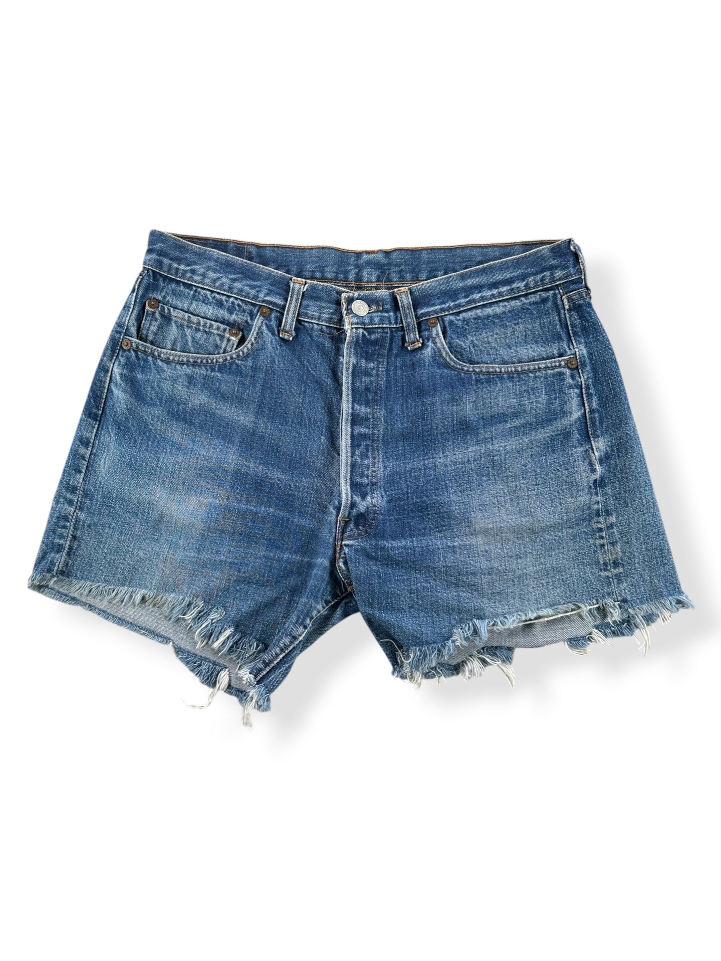 Front of Vintage Big E Levis Cut Offs W36" (Fits W33")