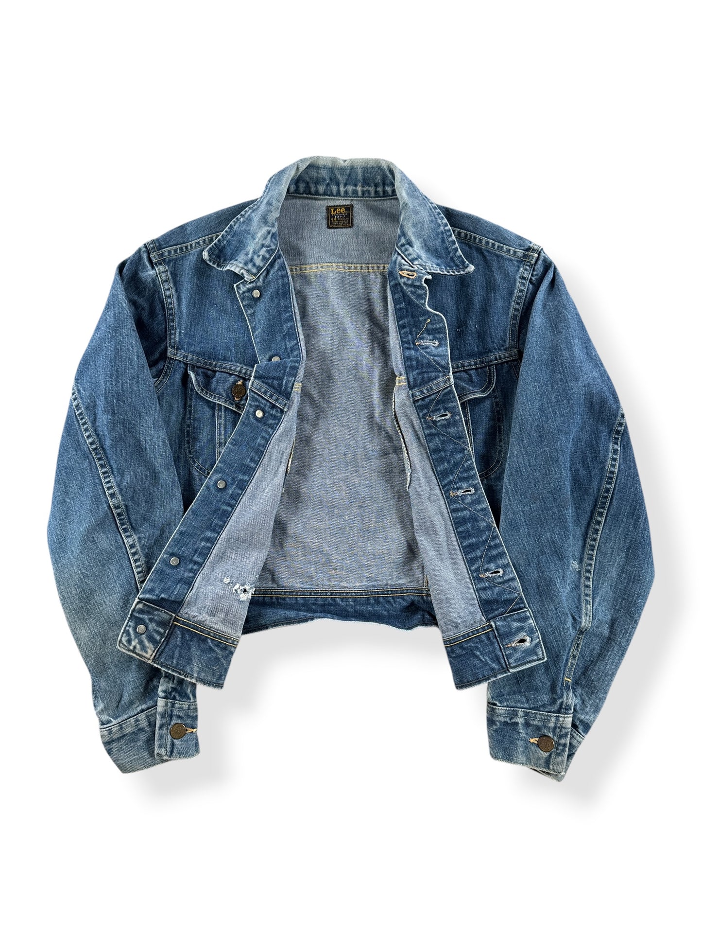 Inside of Vintage 60s Lee 101-J Trucker Jacket SZ 44