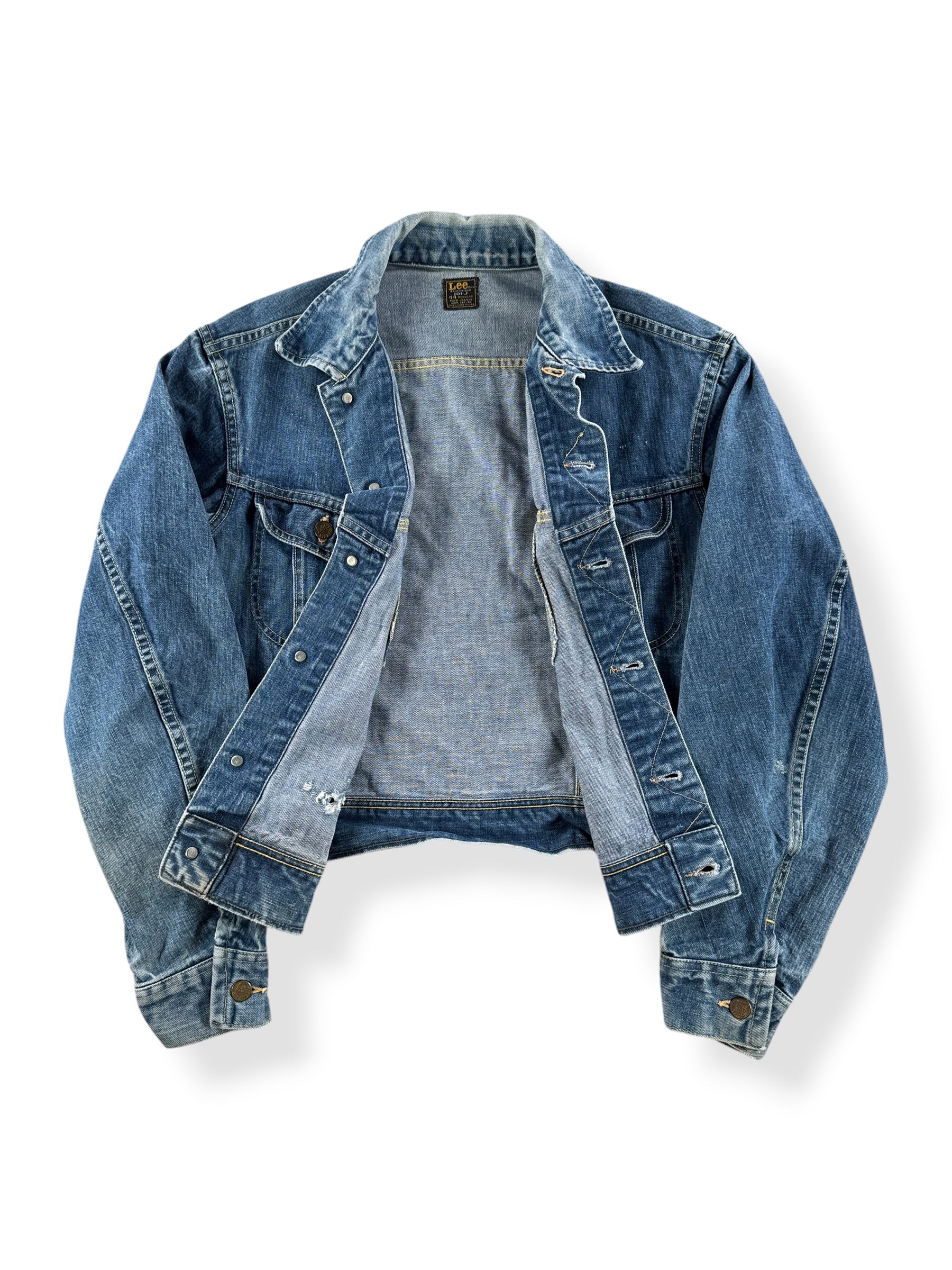 Inside of Vintage 60s Lee 101-J Trucker Jacket SZ 44