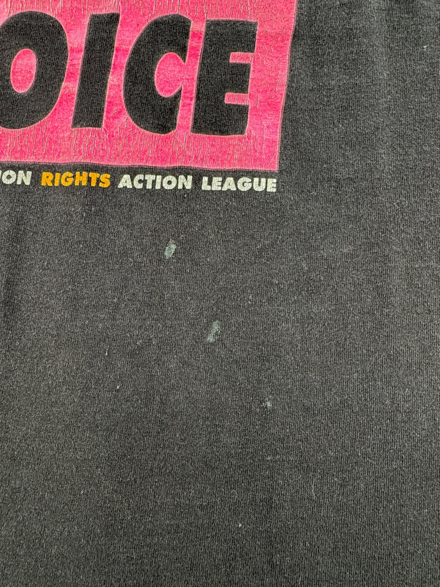 Staining on Vintage Abortion Rights Tee SZ XL
