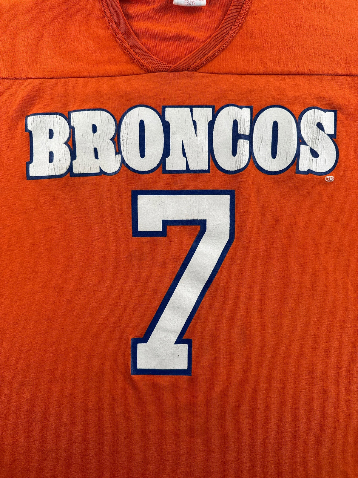 Front graphic on Vintage Rawlings Broncos Jersey Tee SZ XL (Fits L)