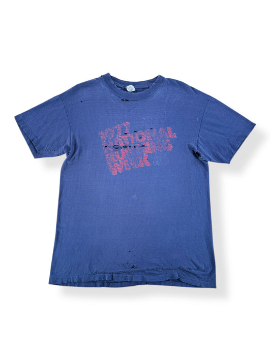 Front of Vintage 1977 National Running Week Shredder Tee SZ M