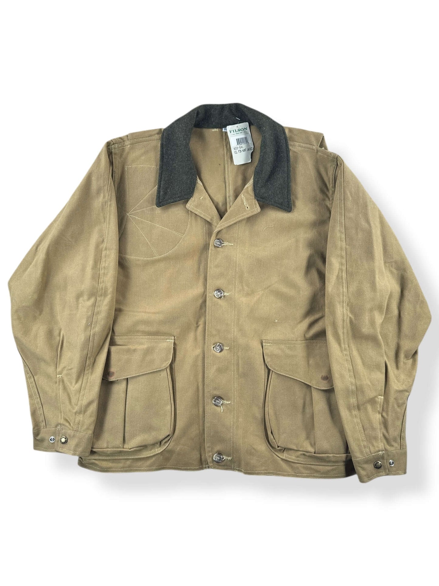 Front of Vintage NOS Filson Oil Finish Hunting Jacket SZ XL