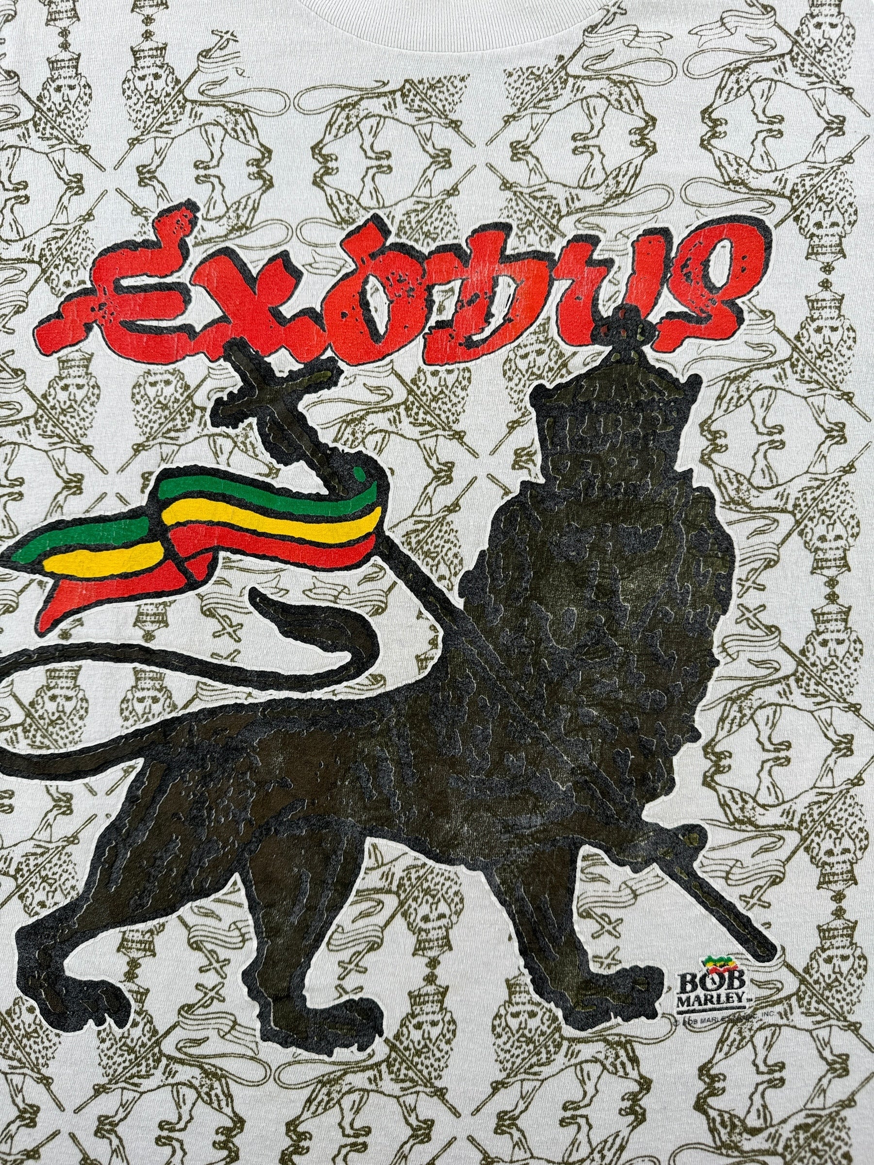 Graphic of Vintage Bob Marley Exodus AOP Tee SZ M