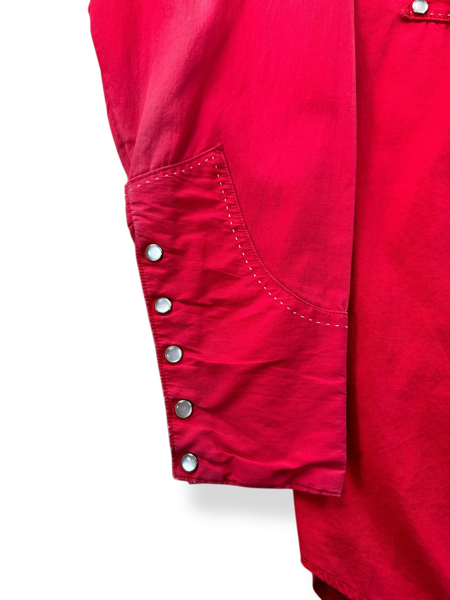 Cuff on Vintage Panhandle Slim Red Star Pearlsnap Shirt SZ M