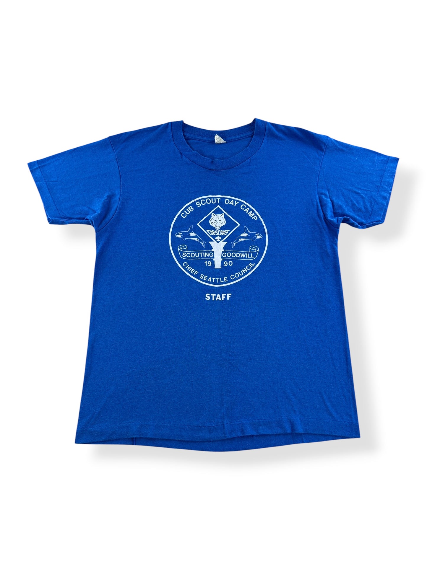 Front of Vintage Chief Seattle Council Cub Scouts Tee SZ L