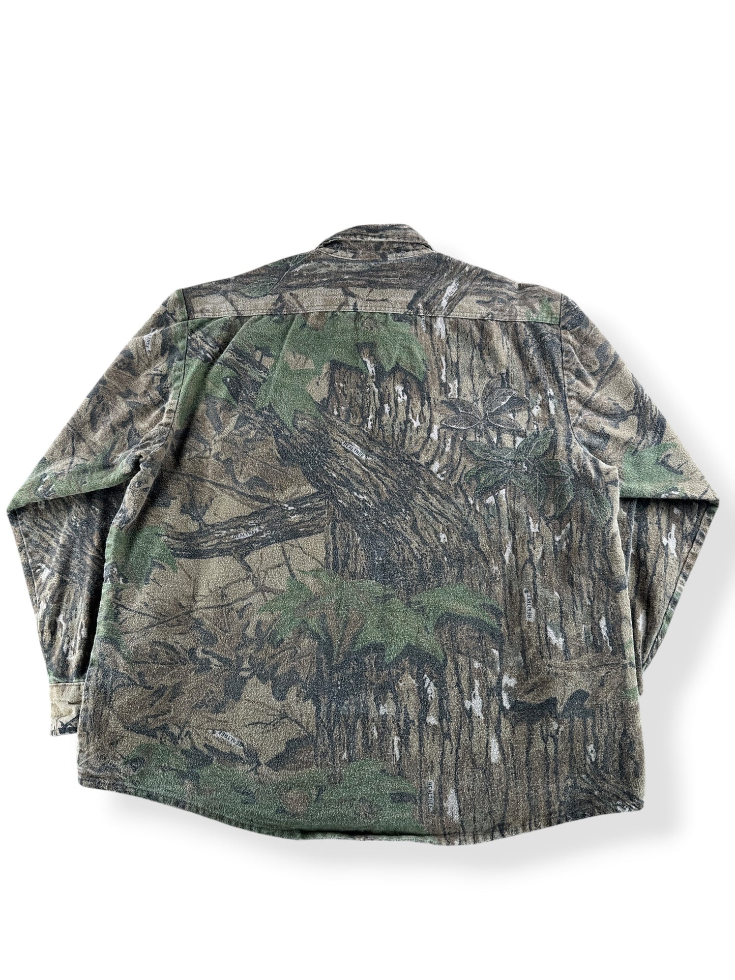 Back of Vintage 90's Five Brother Realtree Chamois Shirt SZ XL