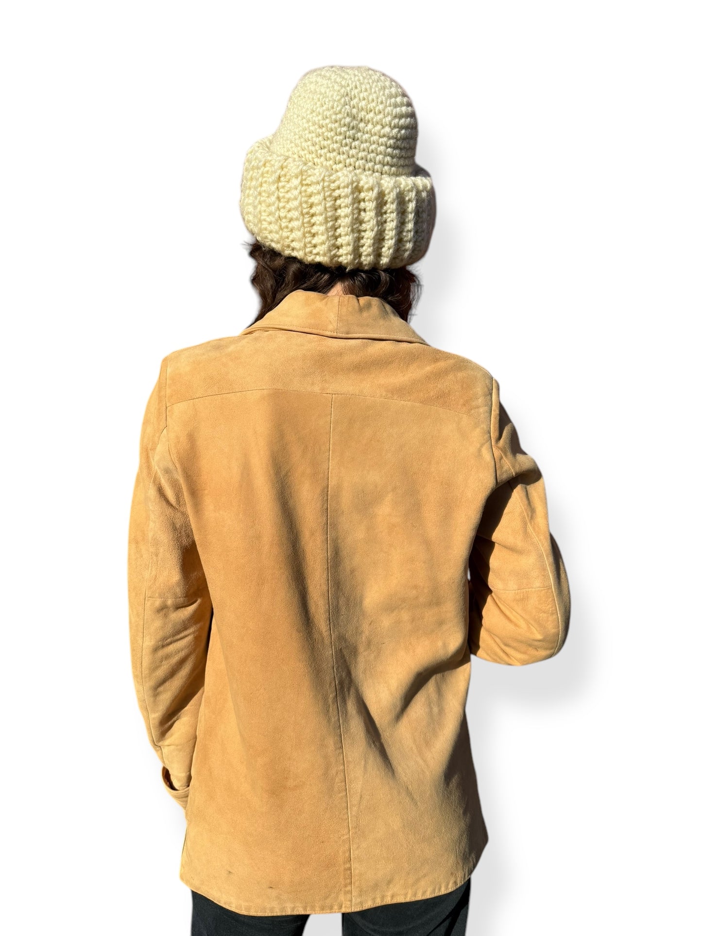 Back view of 1950s Cresco Suede Jacket M