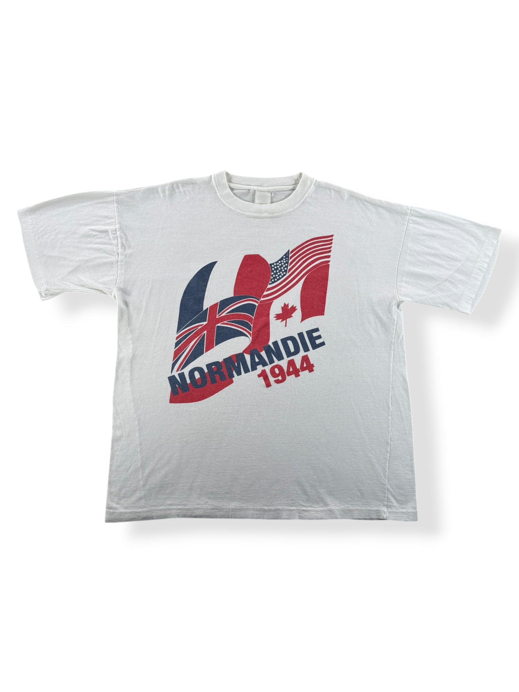 Front of Vintage 1944 Normandy Memorial Tee SZ XL