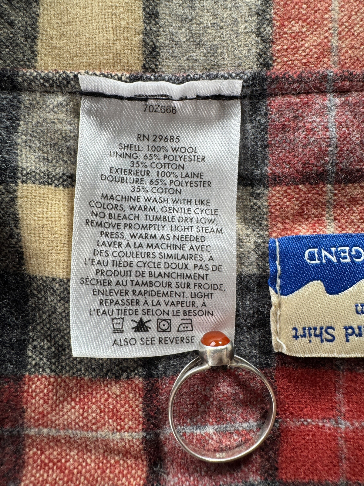 Tag on Pendleton Lodge Board Shirt Jac SZ XXL Long
