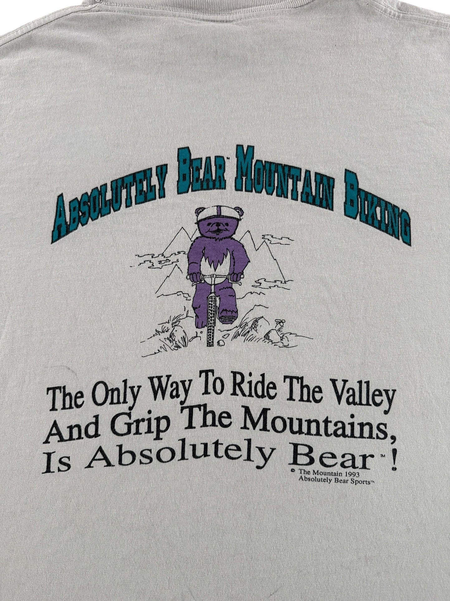Back Graphic of Vintage Grateful Dead Mountain Biking Tee SZ XL
