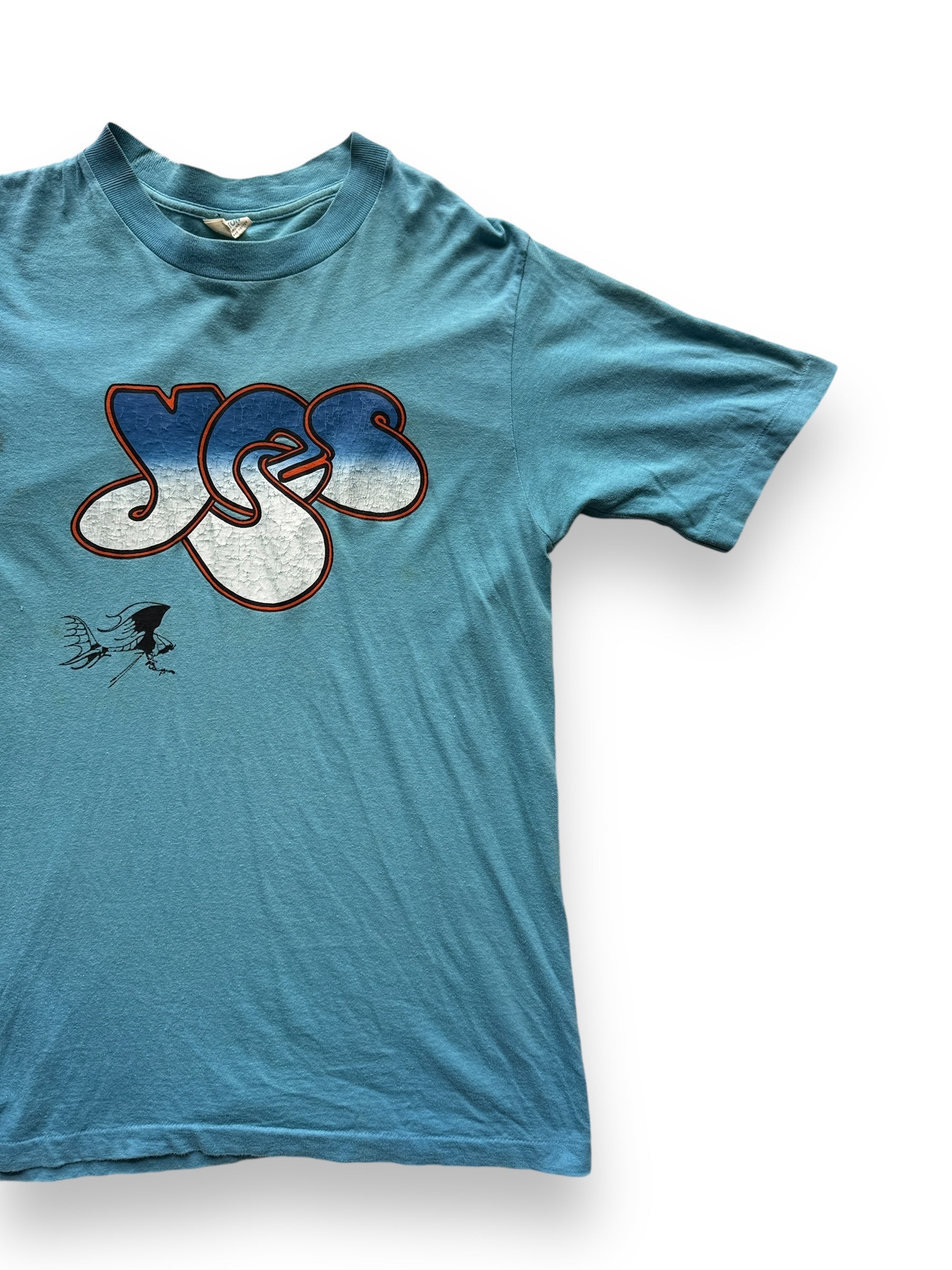 front left of Vintage 80's Yes Band Tee SZ M