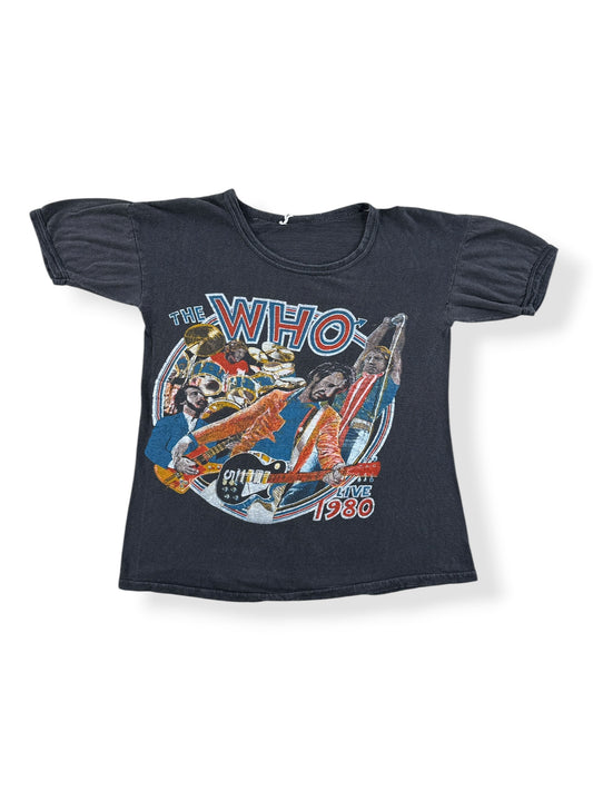 Front of Vintage 80s The Who Band Tee SZ XS/S