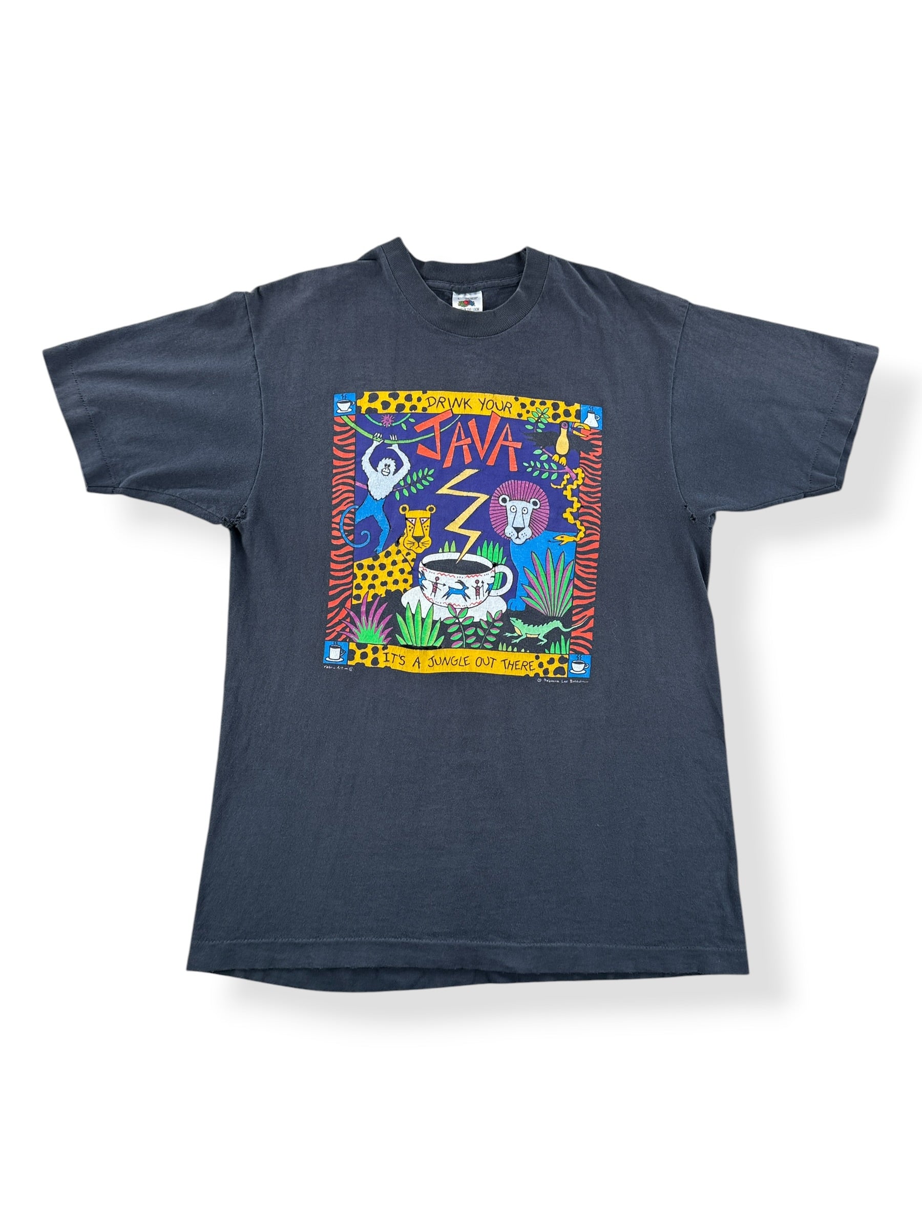 Front of Vintage Rebecca Lee Baldwin Java Art Tee Thrasher SZ L (Fits M)