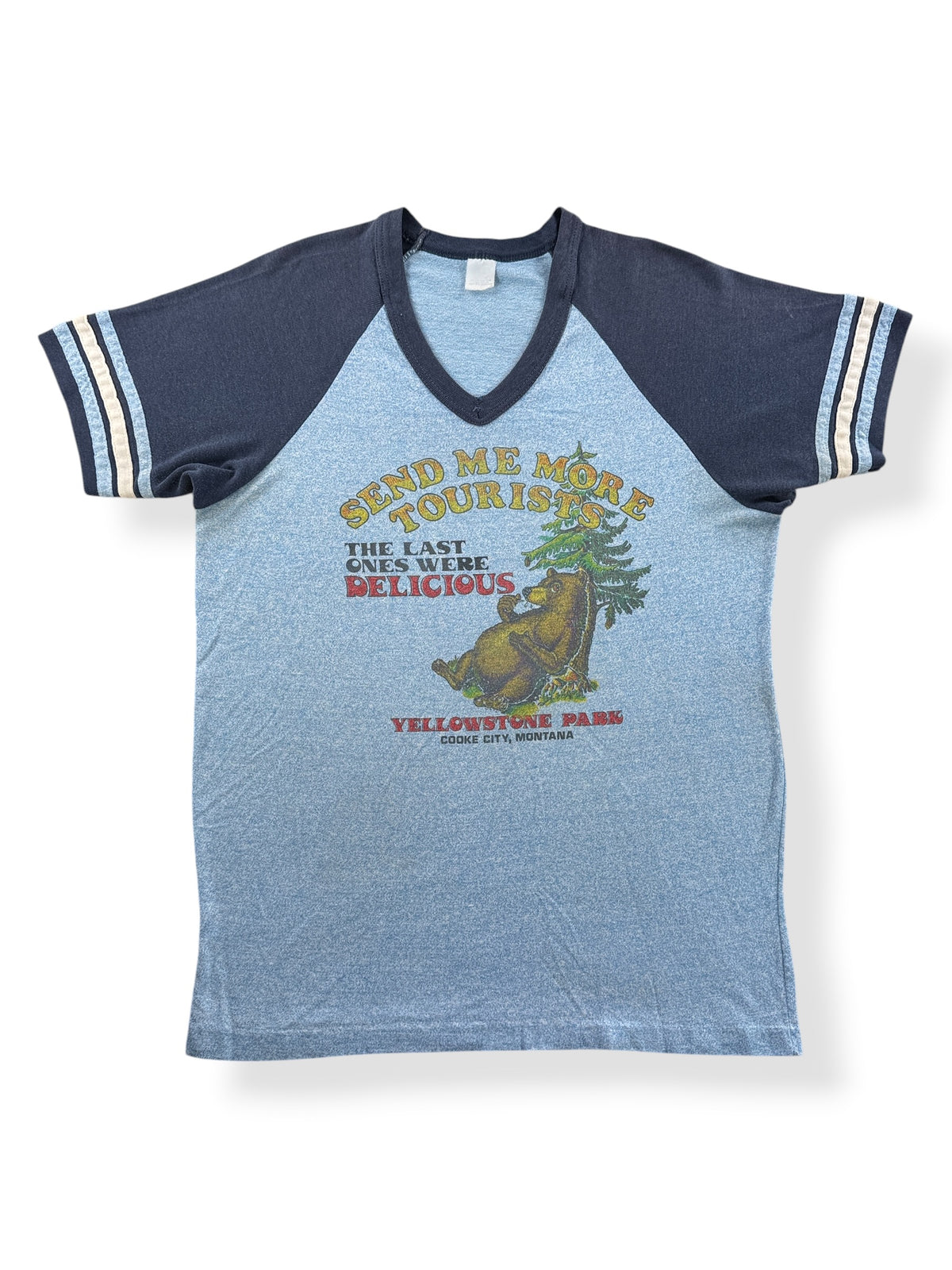 Front of Vintage Yellowstone Tourist Joke Jersey SZ M