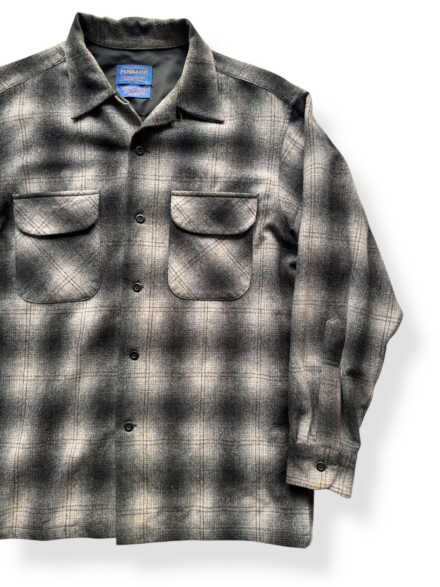 Front Left of 2000s Pendy Shadow Plaid Board Shirt SZ M