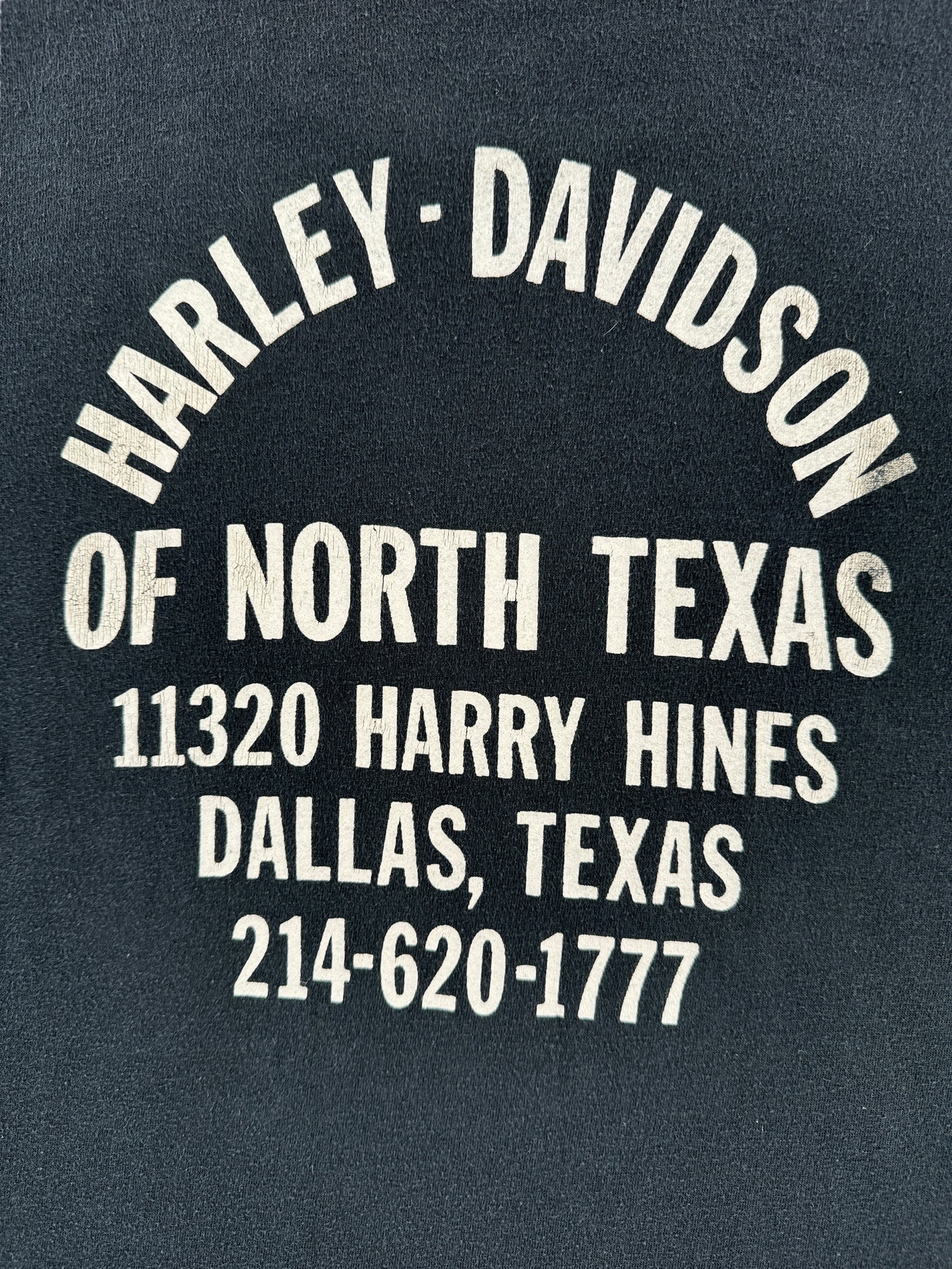 Back Graphic of Vintage Harleys & Whiskey Tee SZ S