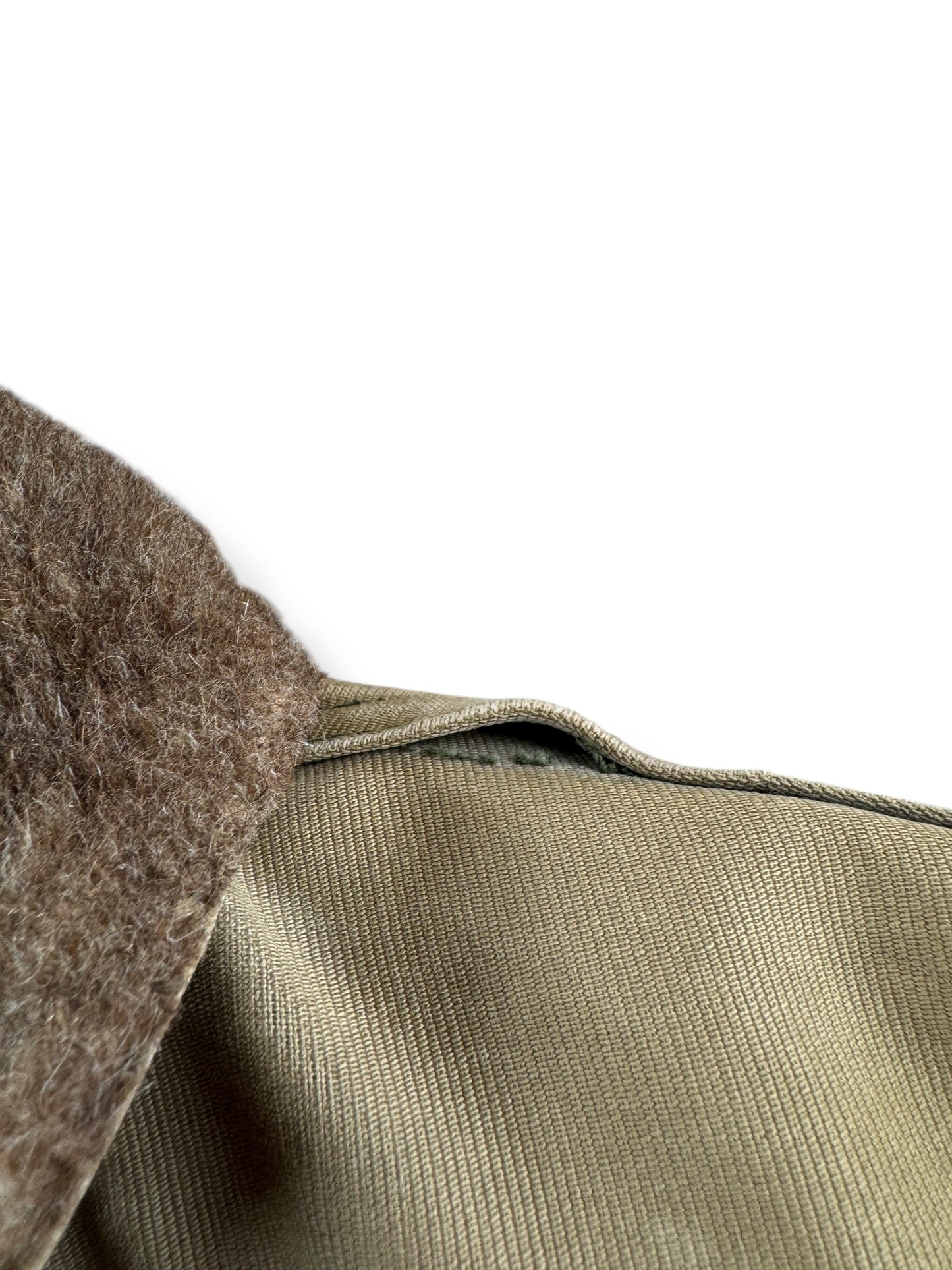 Undone Seam on Vintage WWII Era Stenciled N-1 Deck Jacket SZ 42