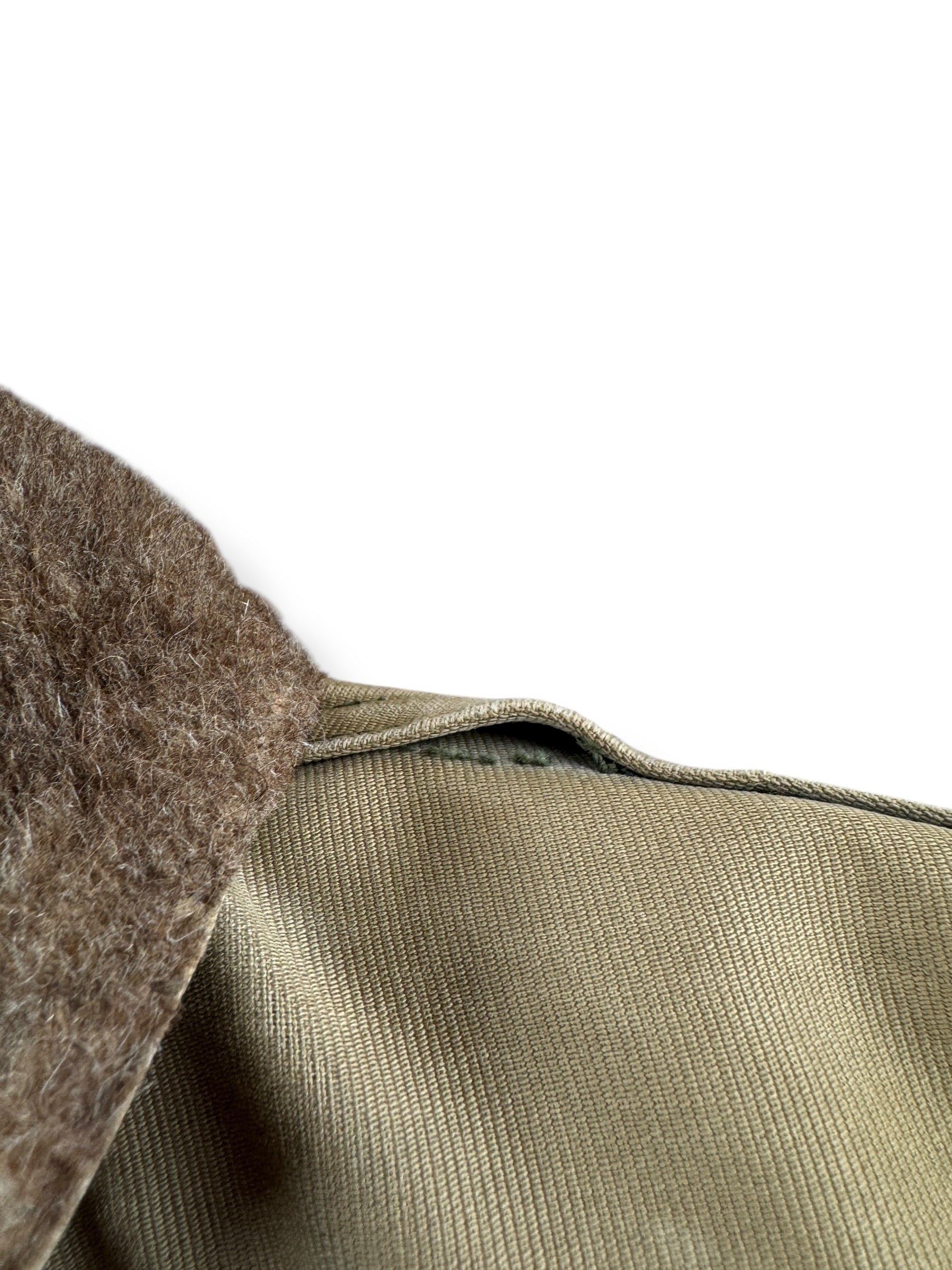 Undone Seam on Vintage WWII Era Stenciled N-1 Deck Jacket SZ 42