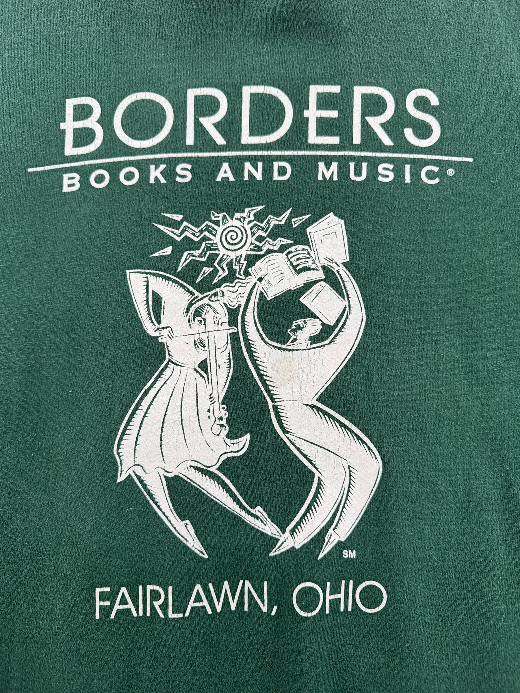 Graphic of Vintage Borders Books & Music Crewneck SZ XL